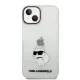 Karl Lagerfeld Ikonik Choupette dėklas iPhone 14 Plus telefonui, skaidrus