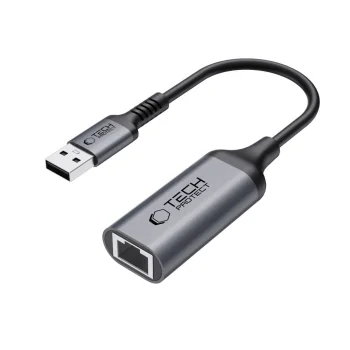 Tech-Protect UltraBoost USB-A 3.0 to Ethernet RJ45 1000Mbps Adapter - Black