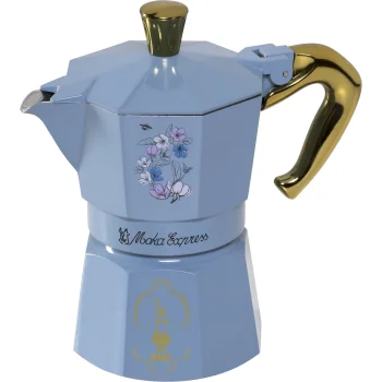 Bialetti Moka Express Bridgerton geizerinis kavinukas 3 puodeliams, mėlynas