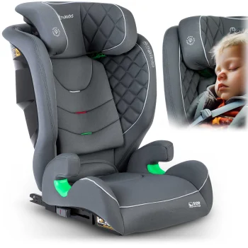 Nukido Louis automobilinė kėdutė 15-36 kg su ISOFIX, pilka