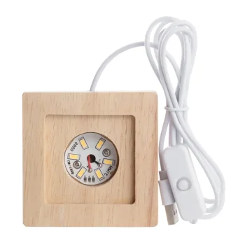 xTool medinis LED pagrindas stačiakampiam K9 kubui, 8 × 5 cm, USB