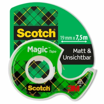 Lipnioji juosta 3M Scotch Magic su rankiniu dalytuvu, 19 mm x 7.5 m, matinė (8-1975D)