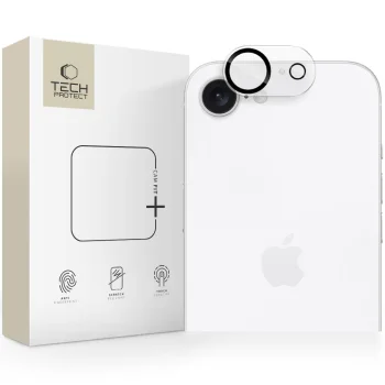 Tech-Protect Cam Fit+ kameras apsauginis stiklas iPhone 16e / 17e, skaidrus