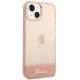 Guess Translucent Case for iPhone 14 Plus, Pink