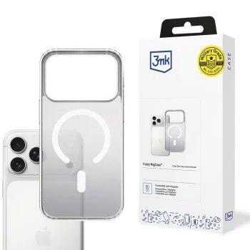 3MK Protection iPhone 17 Pro dėklas Frosty MagCase, baltas