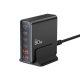 Įkrovimo stotelė Tech-Protect DC80W-GAN 6-port 80W, juoda