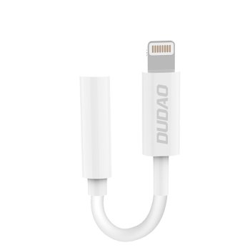 Dudao L16i garso adapteris Lightning į 3.5mm, baltas