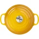 Le Creuset Signature apvalus ketaus troškintuvas 24 cm, 4.2 l, geltonas