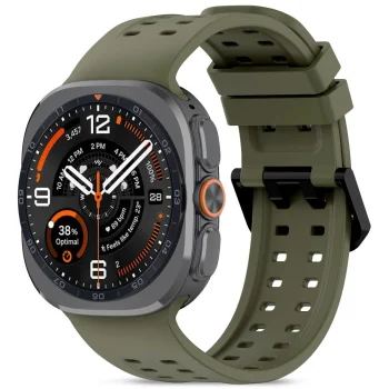 Tech-Protect Silicone Air dirželis laikrodžiui Samsung Galaxy Watch Ultra 47mm, Olive Green