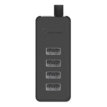 Orico W5P-100 USB to 4x USB 2.0 Hub Adapter, Black