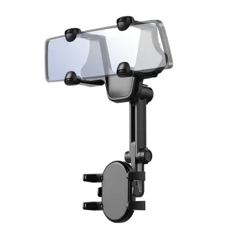 Car Rearview Mirror Phone Holder, Black