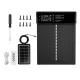 Automatinės solarinės vištidės durys su pulteliu Case 136772, juodos
