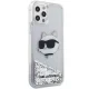 Karl Lagerfeld dėklas iPhone 12 / 12 Pro telefonui KLHCP12MLNHCCS, sidabrinis
