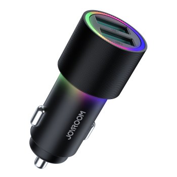 Joyroom JR-CL10 Car Charger 2x USB, 24W, Black