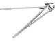 Strong steel nail clipper for manicure, chrome