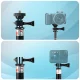 Monopodas ir asmenukių lazda Tech-Protect GA100 GoPro / DJI kameroms Juoda