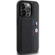 BMW Perforated Tricolor Line dėklas telefonui iPhone 15 Pro, juodas