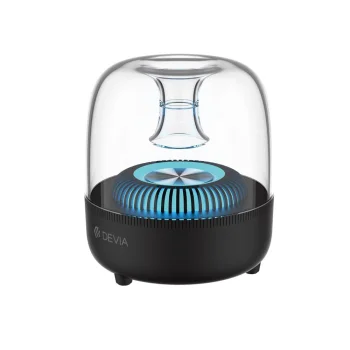 Portable Bluetooth Speaker Devia Crystal I-M2 with RGB Lights, Black