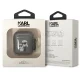 Karl Lagerfeld Glitter Karl&Choupette dėklas AirPods 1/2, juodas