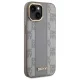 DKNY dėklas iPhone 15 Plus telefonui Leather Checkered Mono Pattern MagSafe, smėlio