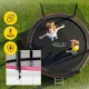 4Fizjo CLASSIC vaikiškas sodo batutas, 312 cm (10 FT), rožinis/juodas
