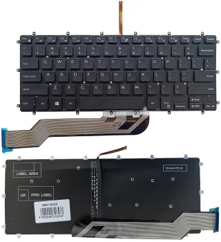 Klaviatūra Dell Inspiron 7569, 7579, 7368, 5370, su apšvietimu, US, juoda