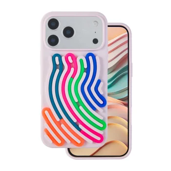 DIY Snake dėklas telefonui iPhone 17 Pro 6,3", rožinis