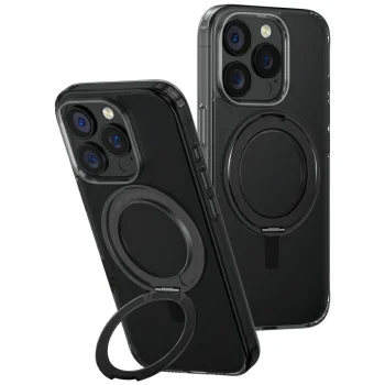 Uniq Swivix 360 Rotating Kickstand Case for iPhone 16 Pro, Black