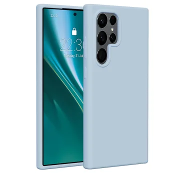Etteri Silicone Case for Samsung Galaxy S24 Ultra, Light Blue