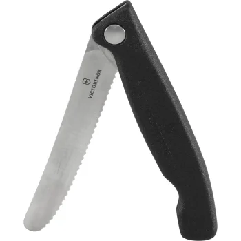 Sulankstomas daržovių peilis Victorinox Swiss Classic, 11 cm, juodas