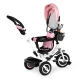 ECOTOYS 4-in-1 vaikiškas triratukas su stūmimo rankena JM-066-9L, rožinis