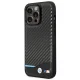 Apple iPhone 14 Pro Max 6,7\" BMW Leather Carbon Case Cover (BMHCP14X22NBCK), Black
