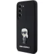 Karl Lagerfeld Samsung Galaxy S24 dėklas Silicone Ikonik Metal Pin, juodas