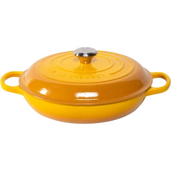 Ketaus troškintuvas Le Creuset Gourmet Shallow 30 cm, 3,5 l, geltonas