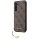Guess 4G Charms dėklas Samsung Galaxy A54 5G telefonui, rudas