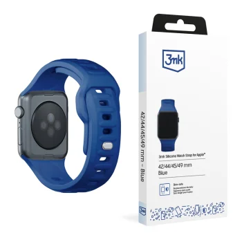 3mk silikoninis dirželis Apple Watch 42 / 44 / 45 / 49 mm, mėlynas