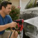 Automobilio plovimo pistoletas su 200 ml talpykla, 8 režimai, raudonas