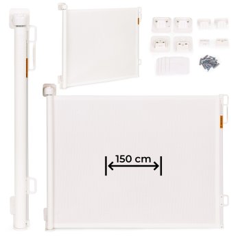 Apsauginiai susukami varteliai vaikams ir augintiniams ECOTOYS, iki 150 cm, smėlio spalvos