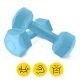 Bitumen Dumbbells 4FIZJO 2 x 0.5 kg, Light Blue