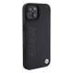 BMW Leather Hot Stamp MagSafe dėklas iPhone 15 telefonui, juodas