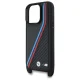 BMW dėklas iPhone 16 Pro M Edition Carbon Tricolor Lines & Strap, juodas