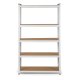 Humberg 4841 metalinė sandėliavimo lentyna 150x75x30 cm, balta