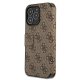 Guess 4G Big Metal Logo atverčiamasis dėklas iPhone 13 Pro Max, rudas