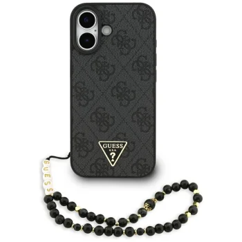 Guess 4G Strap Triangle Logo MagSafe Phone Case Cover iPhone 17 - black