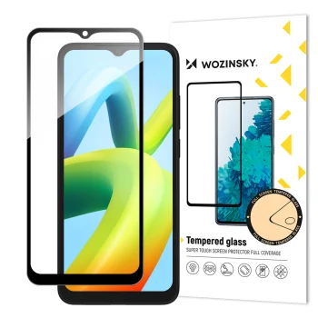 Wozinsky Full Glue apsauginis stiklas, skirtas Xiaomi Redmi A2 / Redmi A1, Juodas