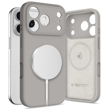 Tech-Protect dėklas iPhone 17 Pro Max Silicone MagSafe, pilkas
