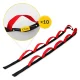 4FIZJO Stretching and Yoga Strap with Loops, Black/Red