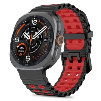 Tech-Protect Iconband Pro dirželis laikrodžiui Samsung Galaxy Watch Ultra 47mm, juodas ir raudonas