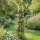 LUARO Garden Obelisk Trellis for Climbing Plants Metal Rose Pyramid Support Stand