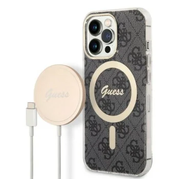 Dėklo ir įkroviklio rinkinys Guess GUBPP13XH4EACSK, skirtas iPhone 13 Pro Max, juodas